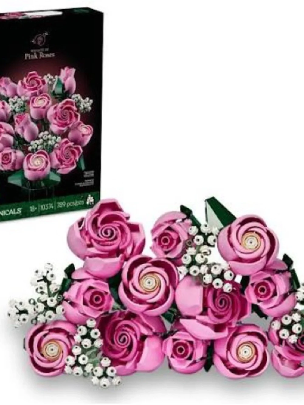 LEGO Pink Roses Bouquet Floral Display - Pink & Green